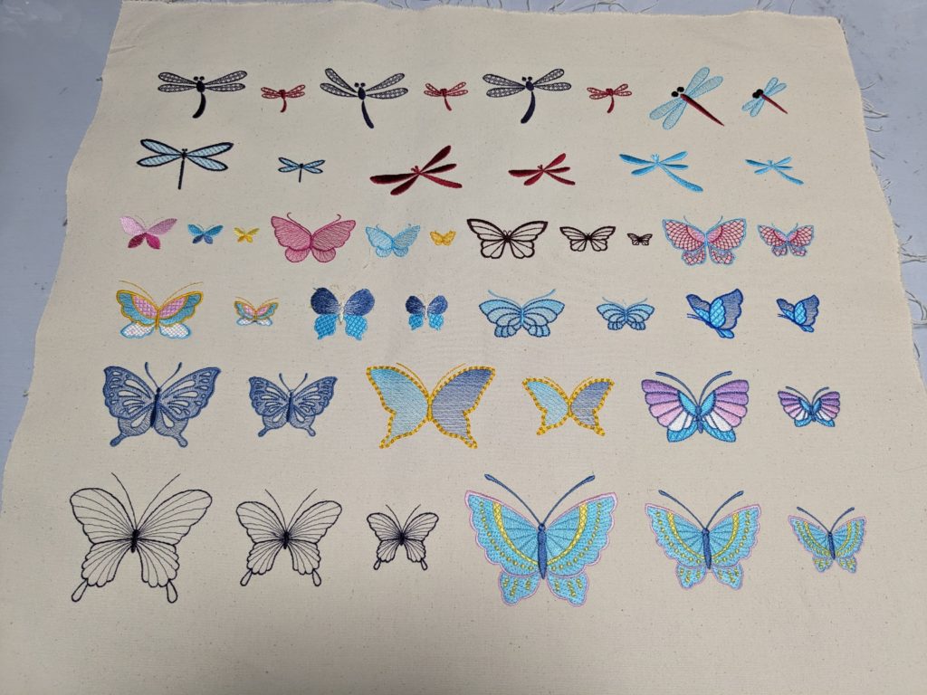蝶々のミシン刺繍🦋