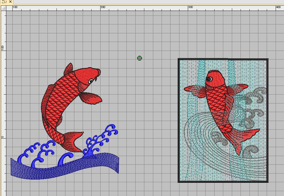 『紅・刺繡CD』企画♪  鯉の刺繍データ制作♪