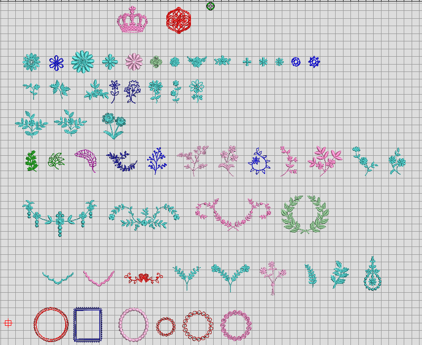 エレガント系刺繍データ制作・CD企画 その15　ボタニカル刺繍