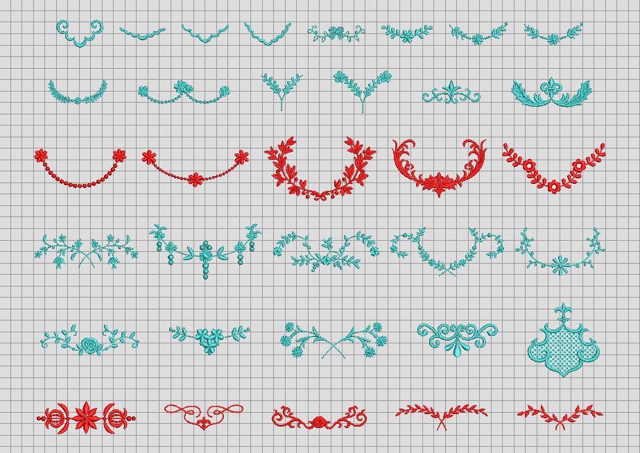 エレガント系刺繍データ制作・CD企画 その35　モチーフ刺繍♪