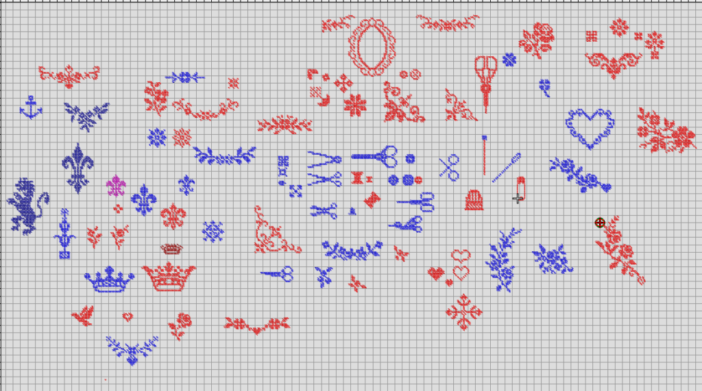 ミシン刺繍フェスティバルブログを更新致しました。エレガント系刺繍データ制作・CD企画 その18 クロスステッチ　moneriさんダウンロード販売開始しました。