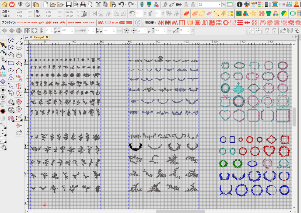 エレガント系刺繍データ制作・CD企画 その44　フレーム刺繍データ制作♪