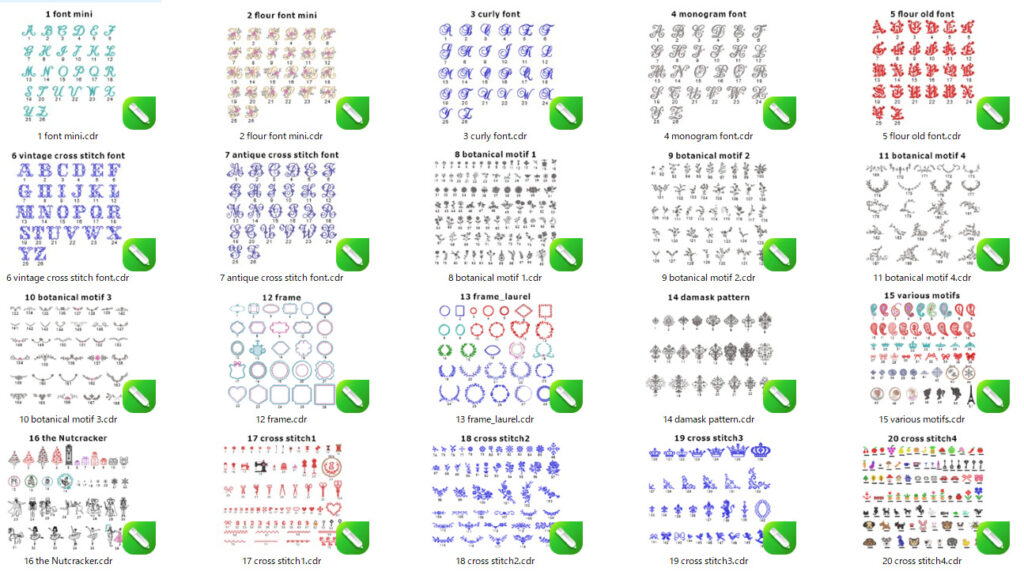 エレガント系刺繍データ制作・CD企画 その53　プレビュー一覧の制作♪