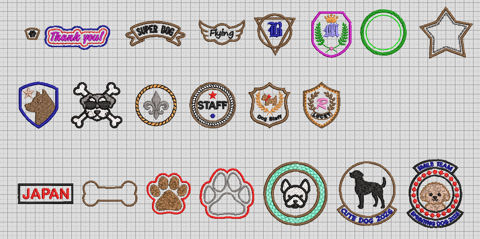 ワッペンの刺繍データ制作♪　コツコツ♪