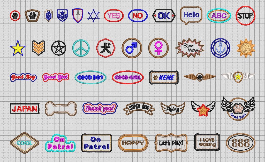 ワッペンの刺繍データ制作♪　試し縫い　その1