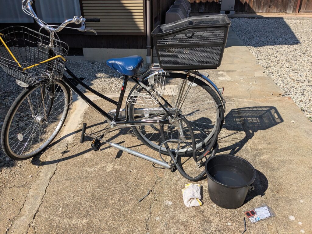 自転車のパンク修理✨